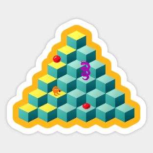 Q Bert Pyramid Sticker